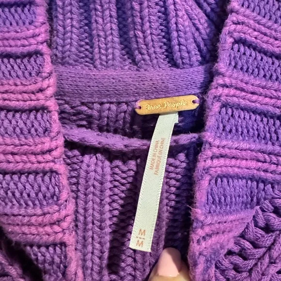 Free People Purple Cowl Neck Sweater - Picture 3 of 5